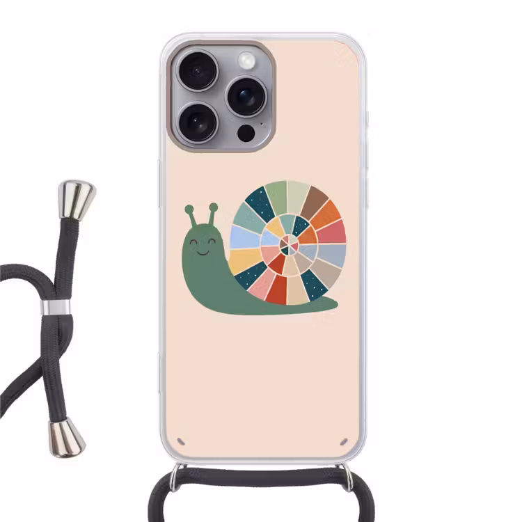 Phone case crossbody - Animals - Snail - Colorful - Illustration — 1