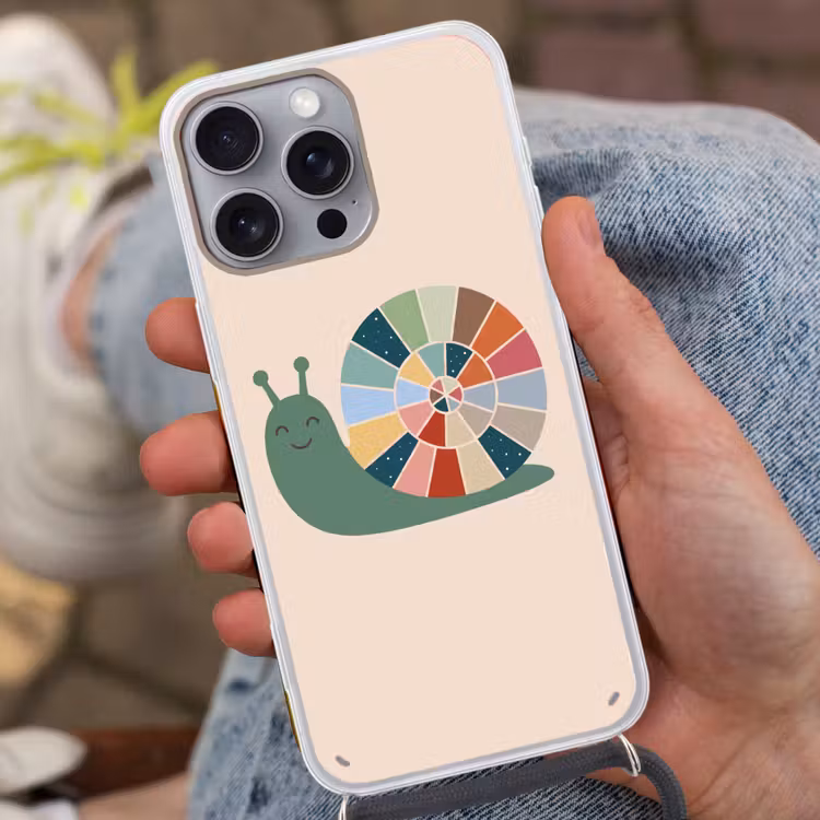 Phone case crossbody - Animals - Snail - Colorful - Illustration — 2