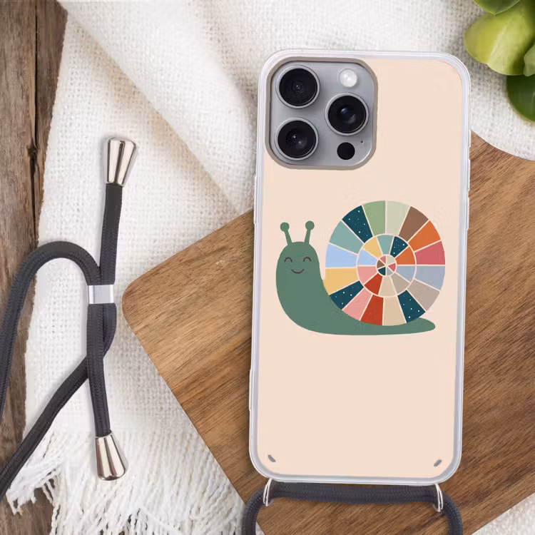 Phone case crossbody - Animals - Snail - Colorful - Illustration — 3