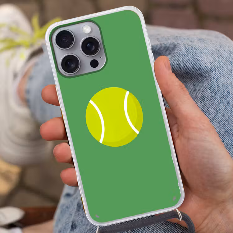 Phone case crossbody - Ball - Yellow - Sports - Green - Illustration — 2