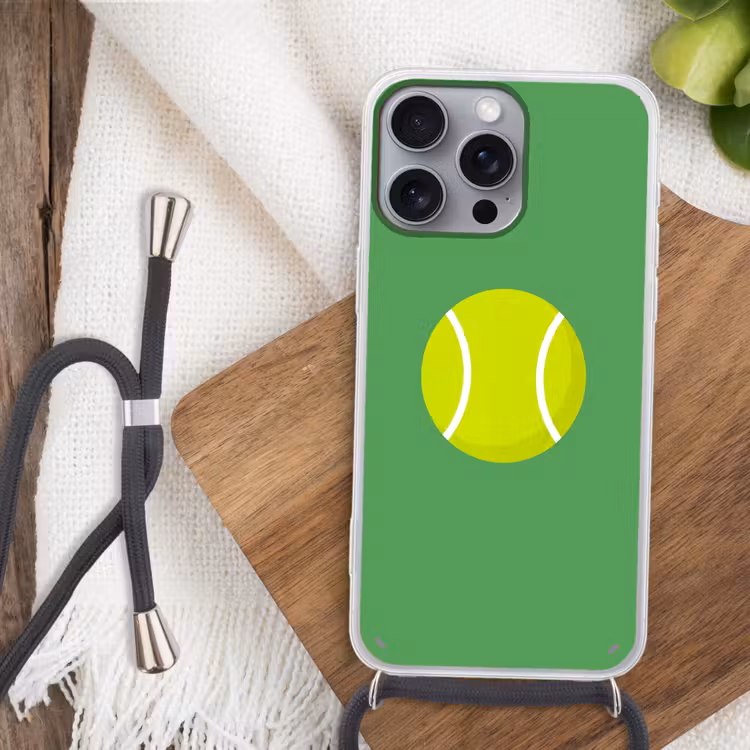 Phone case crossbody - Ball - Yellow - Sports - Green - Illustration — 3