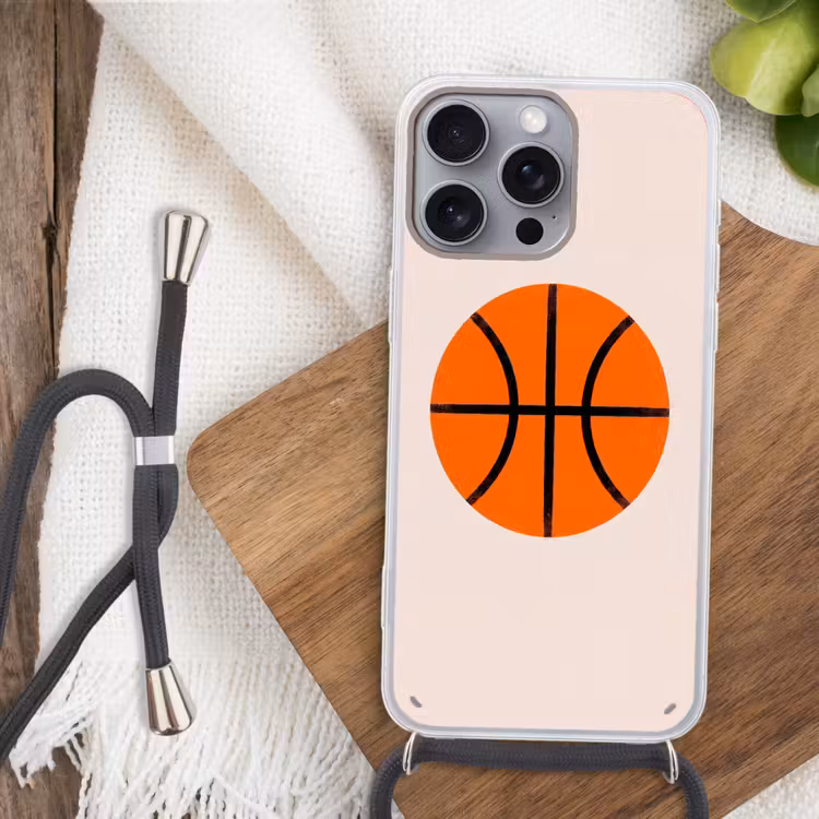 Phone case crossbody - Basketball - Ball - Sports - Illustration - Orange — 3