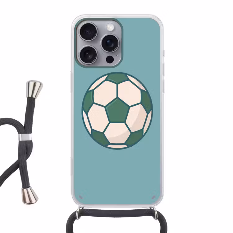 Phone case crossbody - Soccer - Geometric - Sports - Illustration - Blue-green — 1