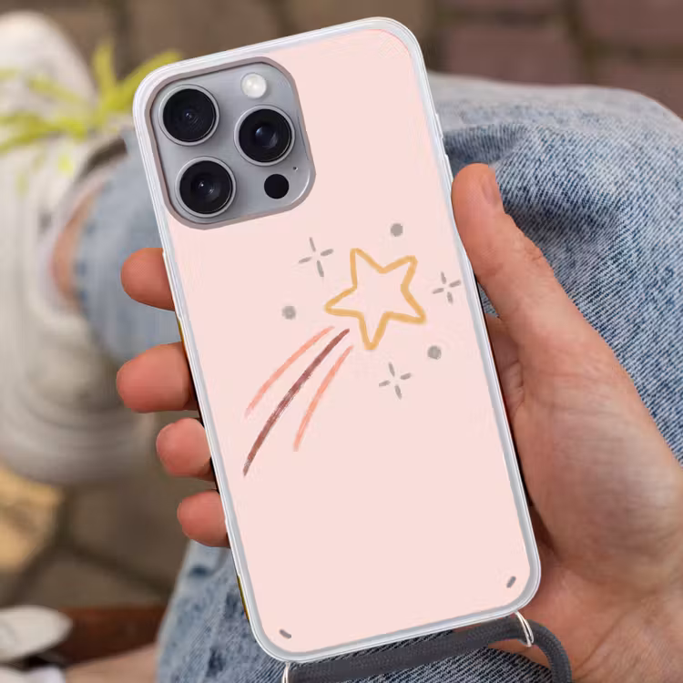 Phone case crossbody - Star - Falling - Illustration - Pastel — 2