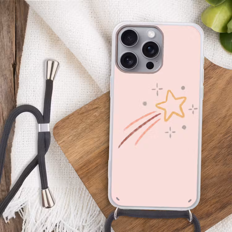 Phone case crossbody - Star - Falling - Illustration - Pastel — 3