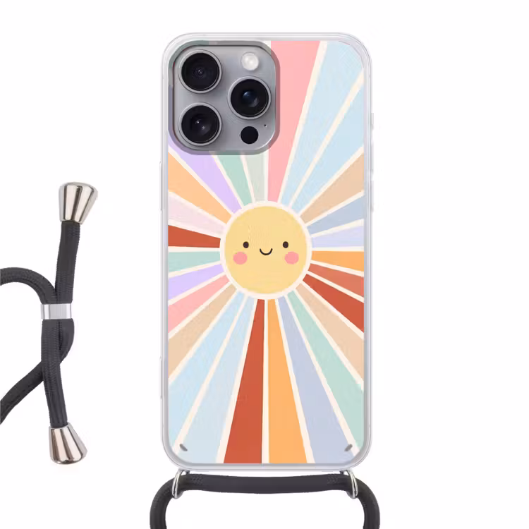Phone case crossbody - Sun - Rays - Cheerful - Colorful - Abstract — 1