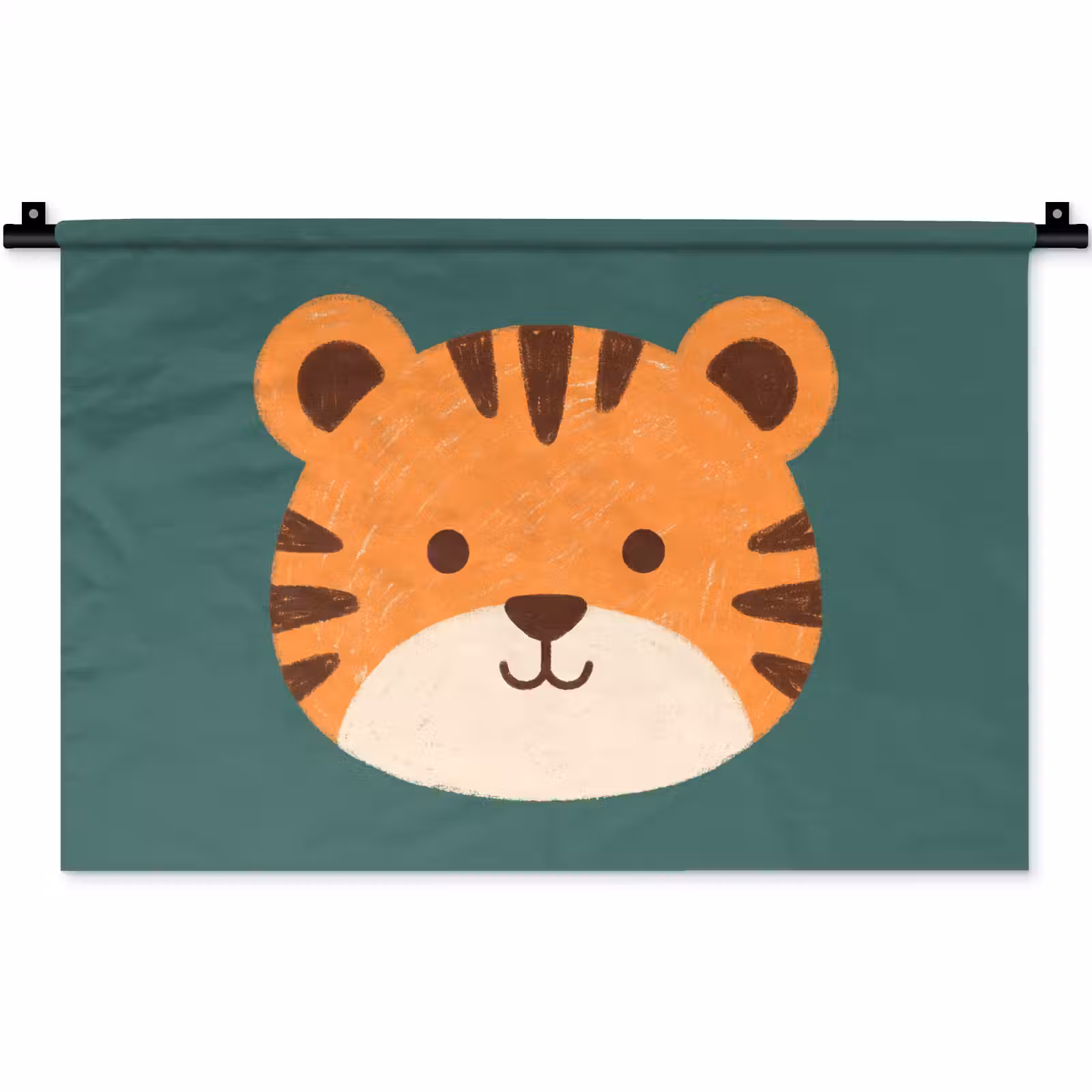 Wall Hanging - Animals - Head - Orange - Illustration - Modern — 1