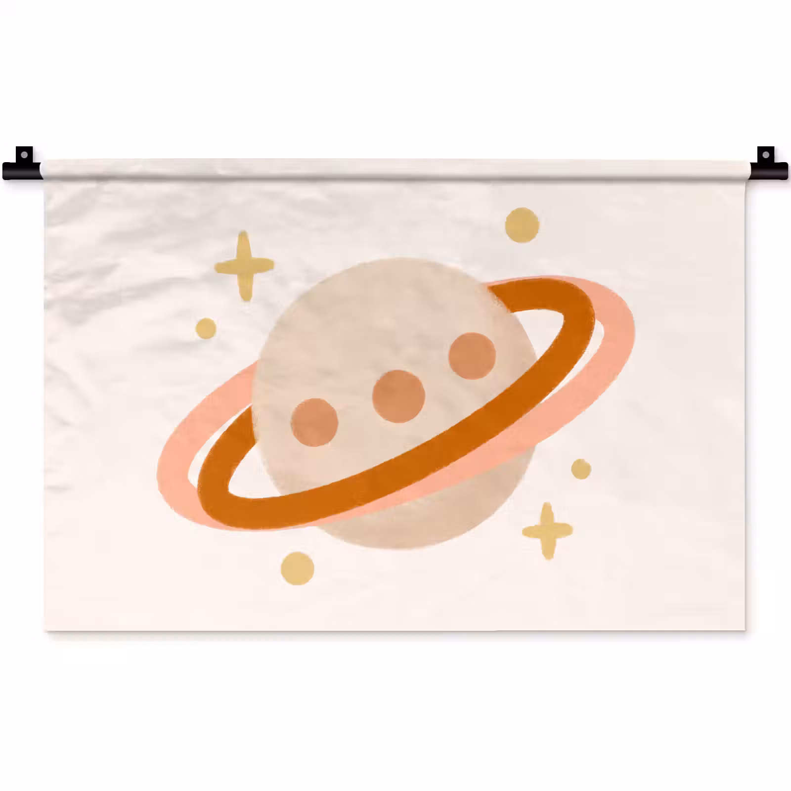 Wall Hanging - Planet - Rings - Space - Illustration - Beige — 1