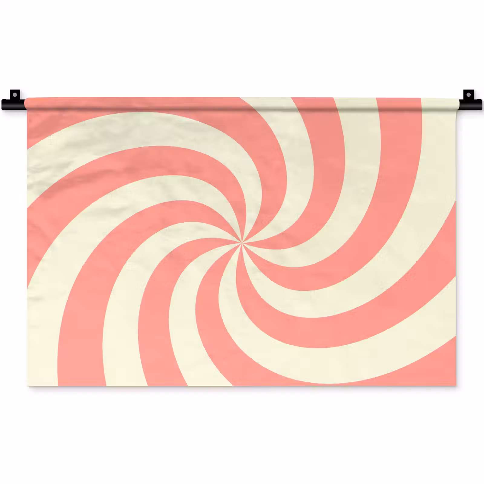 Wall Hanging - Spiral - Pattern - Abstract - Pink - Beige — 1