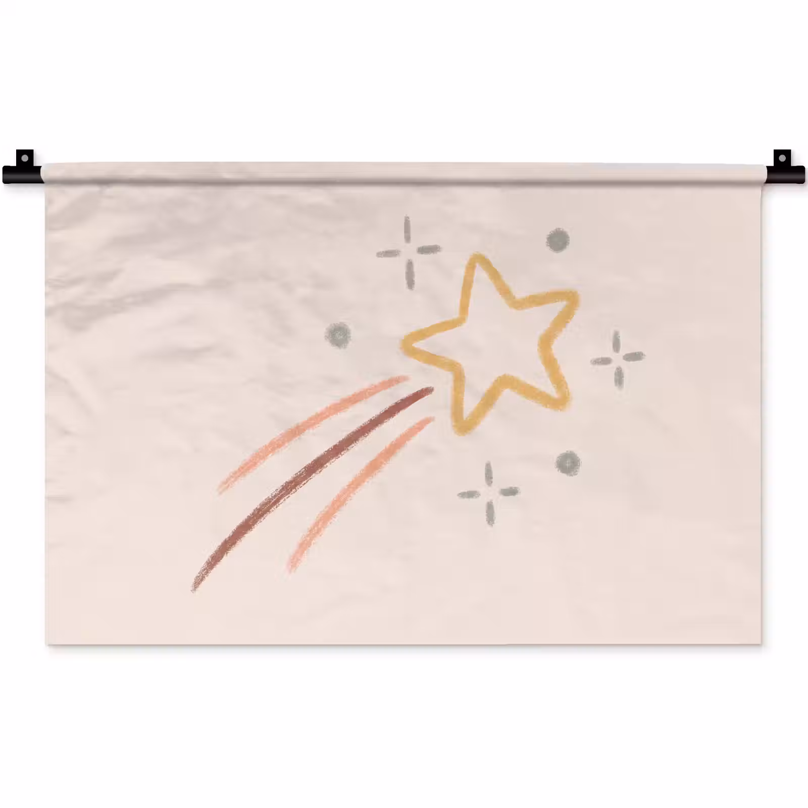 Wall Hanging - Star - Falling - Illustration - Pastel — 1