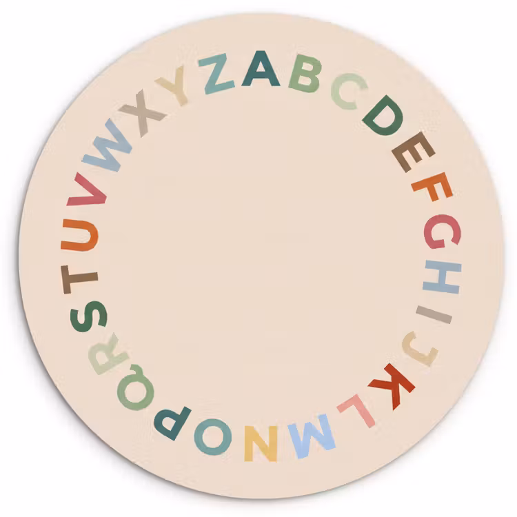 Wall circle - Glass - Alphabet - Circle - Educational - Playful - Colorful — 1