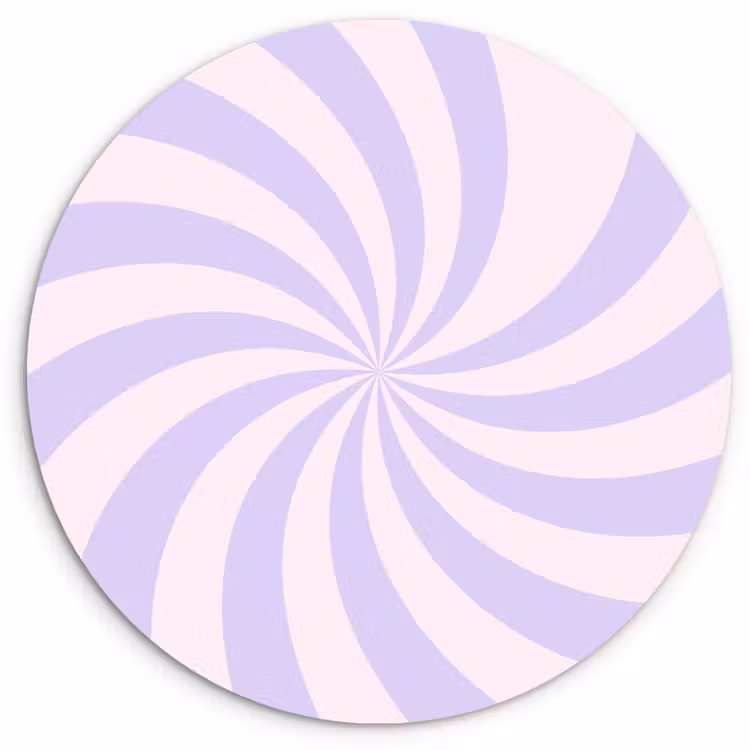Wall circle - Glass - Pattern - Spiral - Abstract - Modern - Purple-Pink — 1