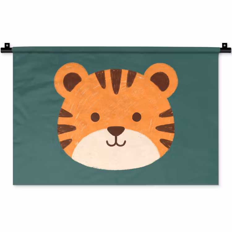 Wall Hanging - Animals - Head - Orange - Illustration - Modern — 1