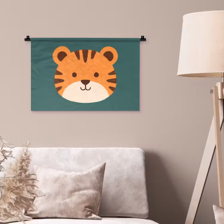 Wall Hanging - Animals - Head - Orange - Illustration - Modern — 2