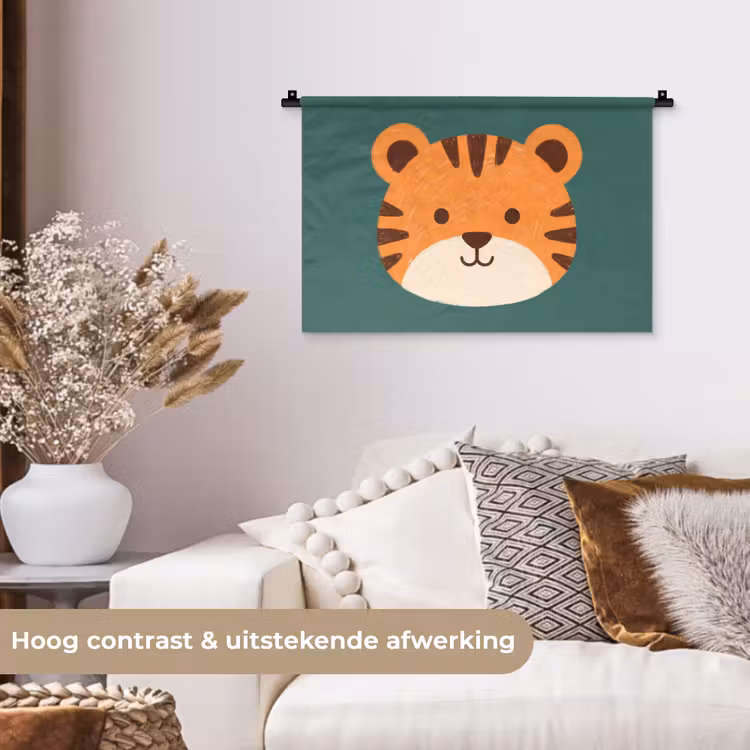Wall Hanging - Animals - Head - Orange - Illustration - Modern — 4