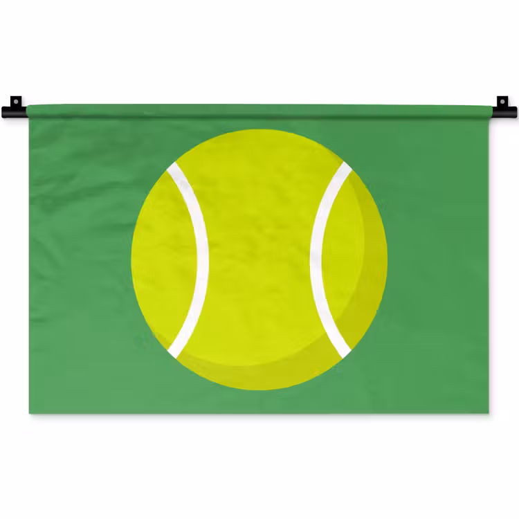 Wall Hanging - Ball - Yellow - Sports - Green - Illustration — 1