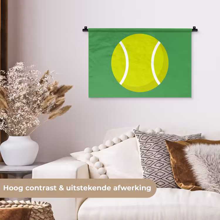 Wall Hanging - Ball - Yellow - Sports - Green - Illustration — 4