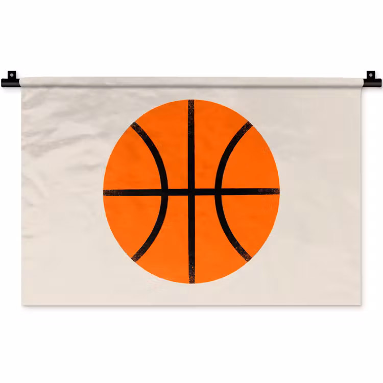 Wall Hanging - Basketball - Ball - Sports - Illustration - Orange — 1