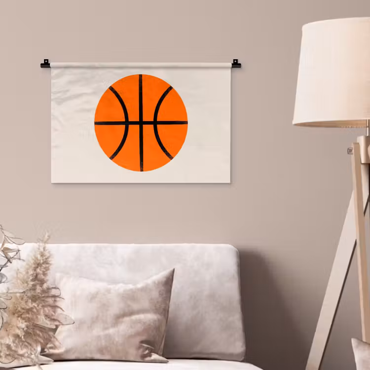 Wall Hanging - Basketball - Ball - Sports - Illustration - Orange — 2