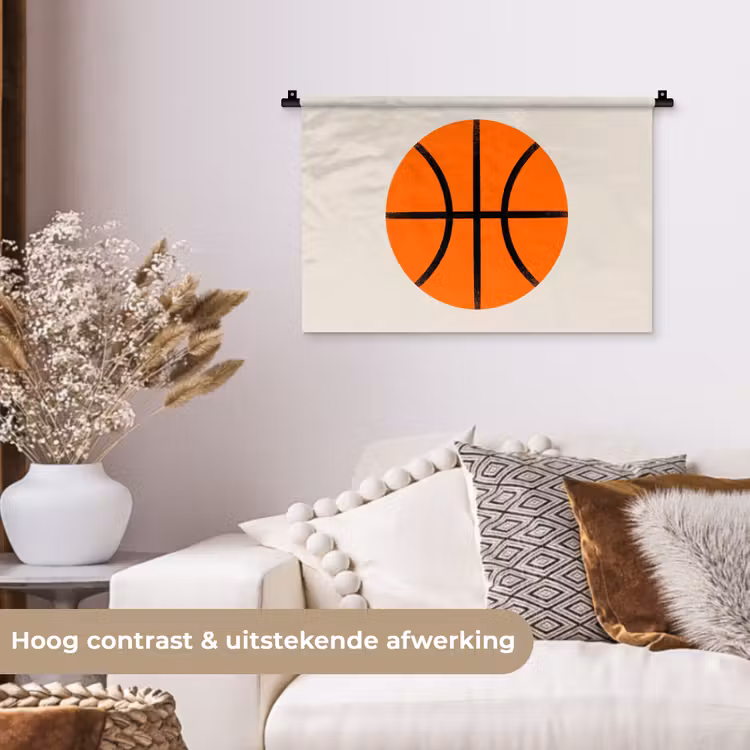 Wall Hanging - Basketball - Ball - Sports - Illustration - Orange — 4