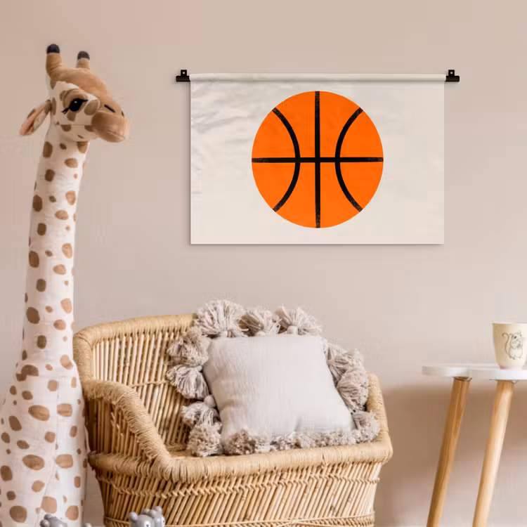Wall Hanging - Basketball - Ball - Sports - Illustration - Orange — 5