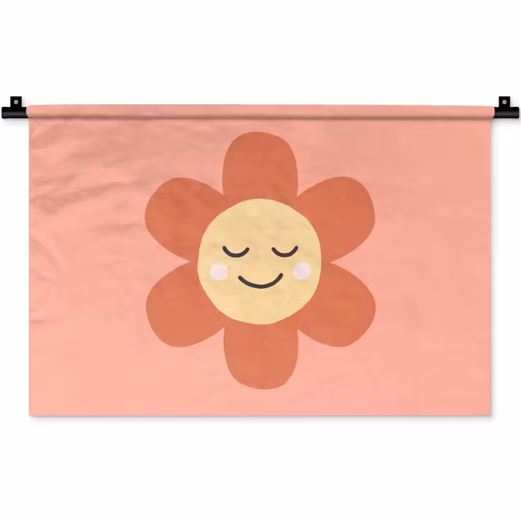 Wall Hanging - Flowers - Cartoon - Child - Pink — 1