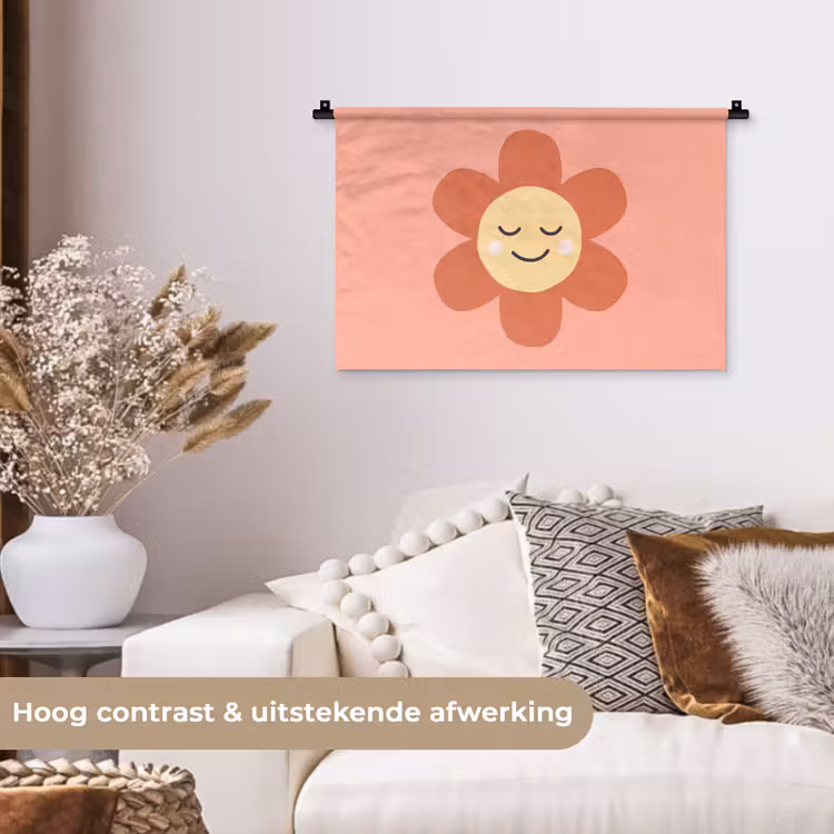 Wall Hanging - Flowers - Cartoon - Child - Pink — 4