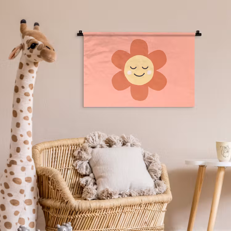 Wall Hanging - Flowers - Cartoon - Child - Pink — 5