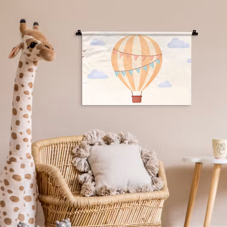 Wall Hanging - Hot Air Balloon - Clouds - Illustration - Soft - Children's Room — 5