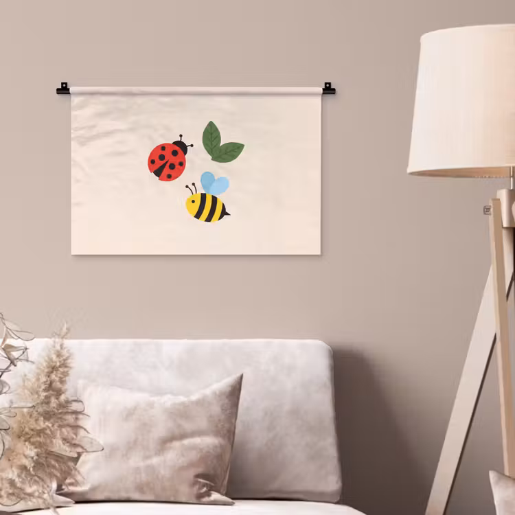 Wall Hanging - Insect - Leaf - Nature - Playful - Illustration — 2