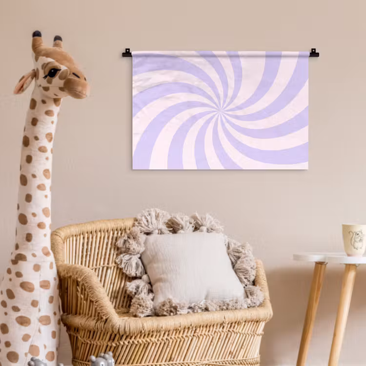 Wall Hanging - Pattern - Spiral - Abstract - Modern - Purple-Pink — 5