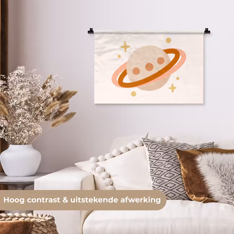 Wall Hanging - Planet - Rings - Space - Illustration - Beige — 4