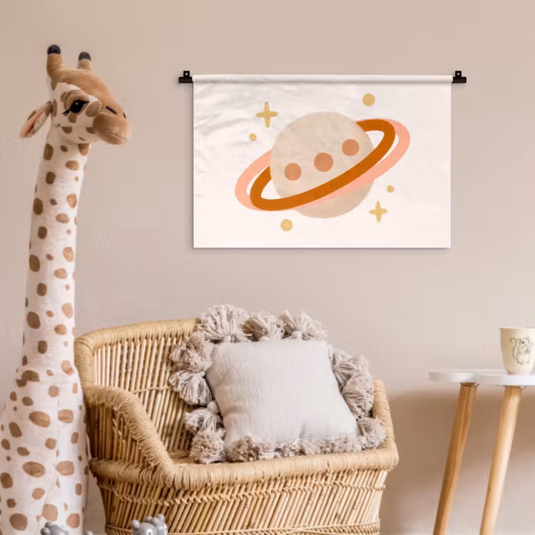 Wall Hanging - Planet - Rings - Space - Illustration - Beige — 5