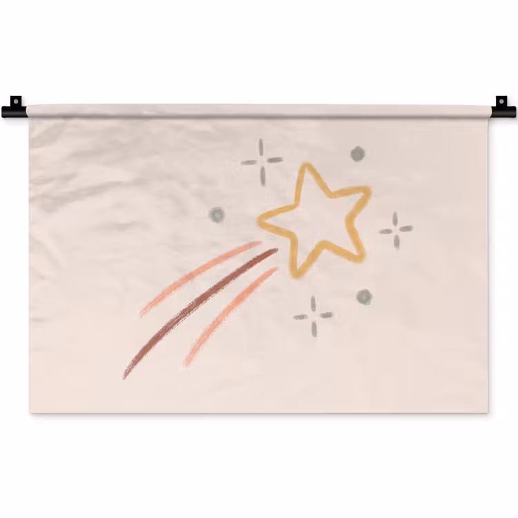 Wall Hanging - Star - Falling - Illustration - Pastel — 1