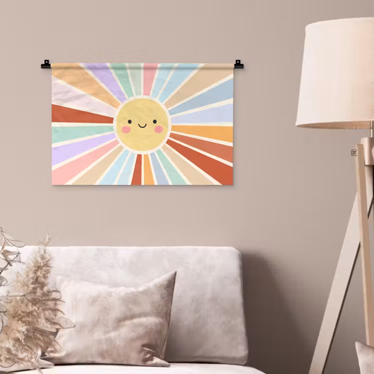 Wall Hanging - Sun - Rays - Cheerful - Colorful - Abstract — 2