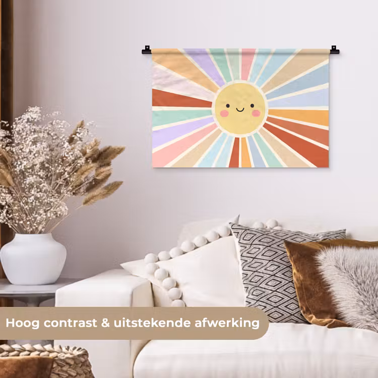 Wall Hanging - Sun - Rays - Cheerful - Colorful - Abstract — 4