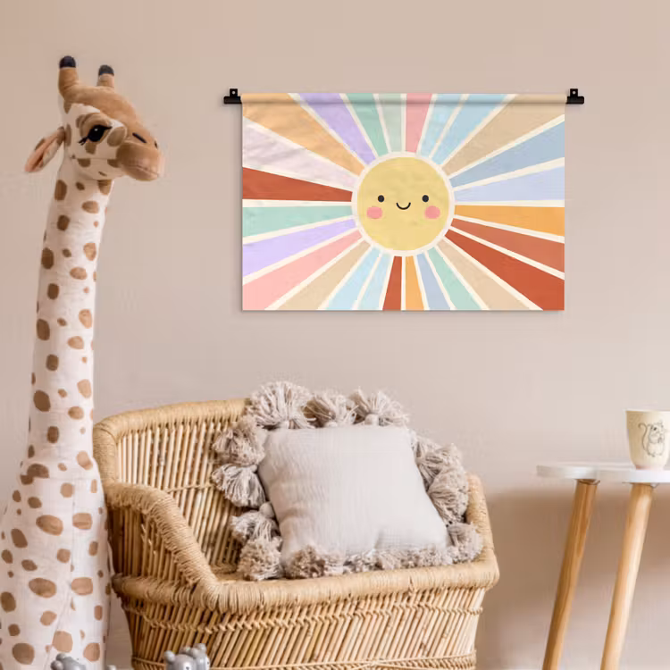 Wall Hanging - Sun - Rays - Cheerful - Colorful - Abstract — 5