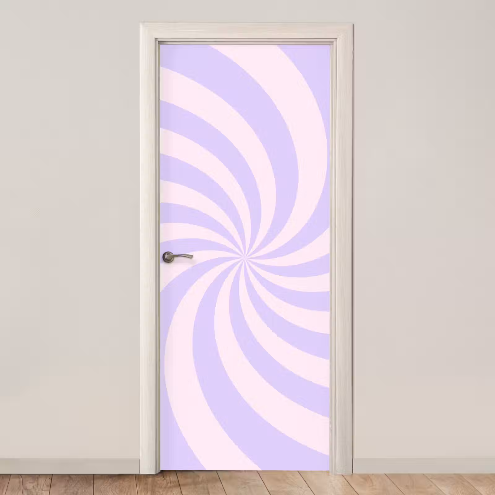 Door sticker - Pattern - Spiral - Abstract - Modern - Purple-Pink — 1