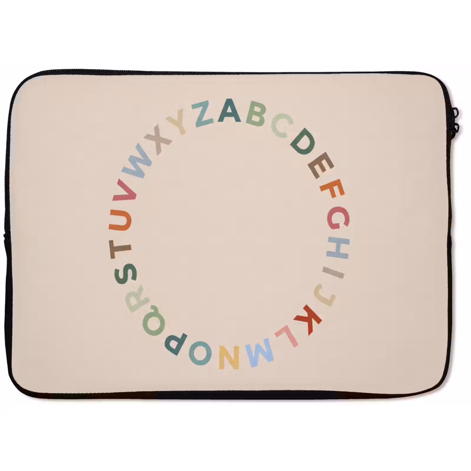 Laptop Sleeve - Alphabet - Circle - Educational - Playful - Colorful — 1