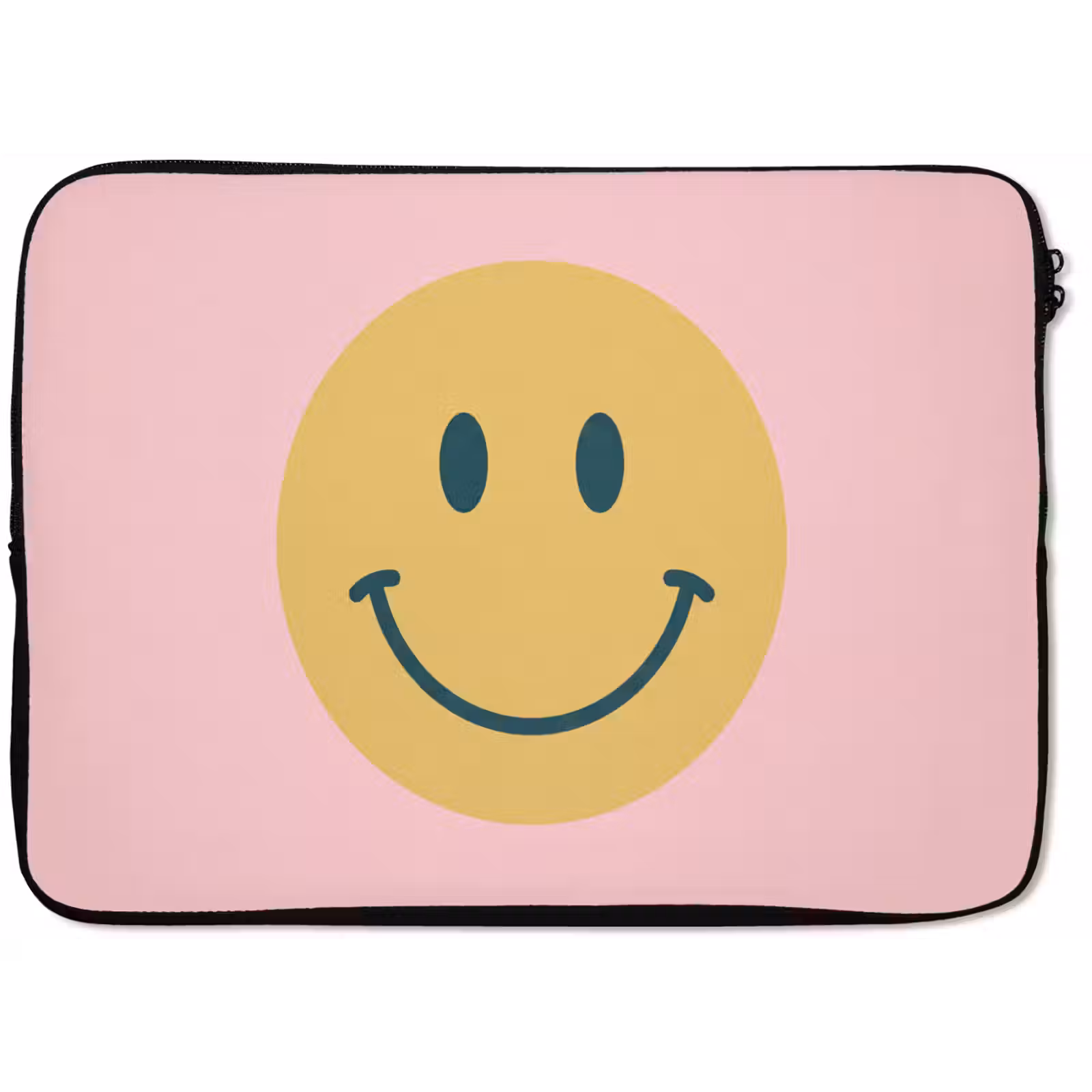 Laptop Sleeve - Smiley - Yellow - Pink - Symbol - Minimalist — 1