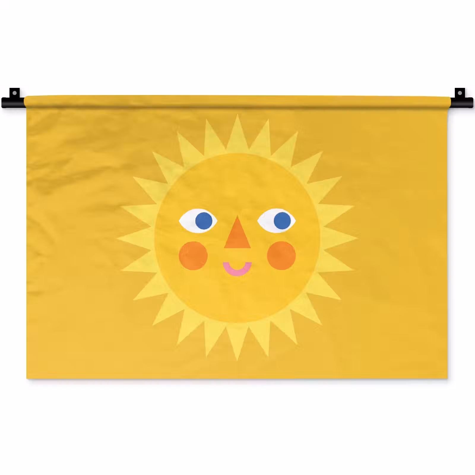 Wall Hanging - Sun - Face - Summer - Illustration - Yellow — 1