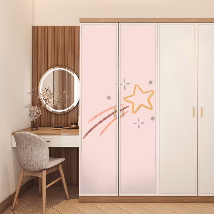 Door sticker - Star - Falling - Illustration - Pastel — 4