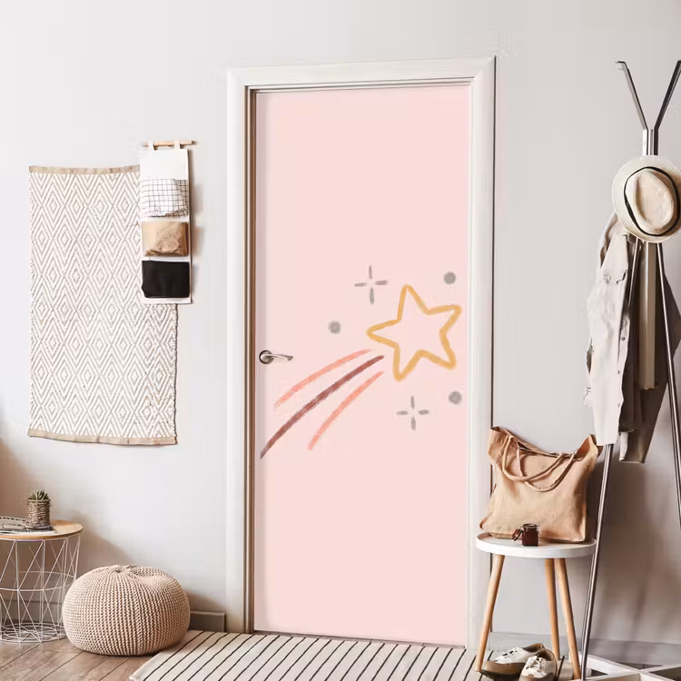 Door sticker - Star - Falling - Illustration - Pastel — 7