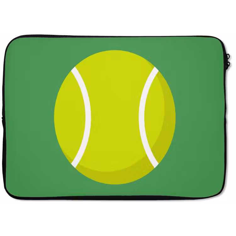 Laptop Sleeve - Ball - Yellow - Sports - Green - Illustration — 1