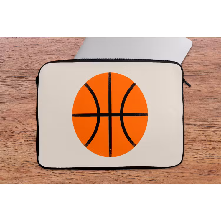 Laptop Sleeve - Basketball - Ball - Sports - Illustration - Orange — 2