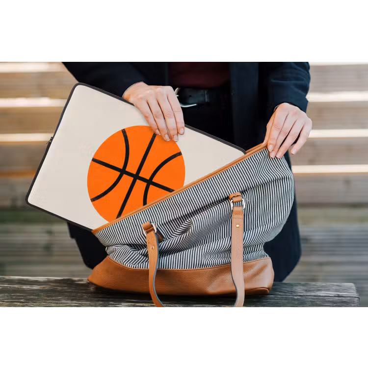 Laptop Sleeve - Basketball - Ball - Sports - Illustration - Orange — 4