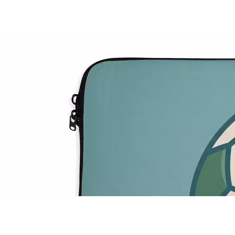 Laptop Sleeve - Soccer - Geometric - Sports - Illustration - Blue-green — 5