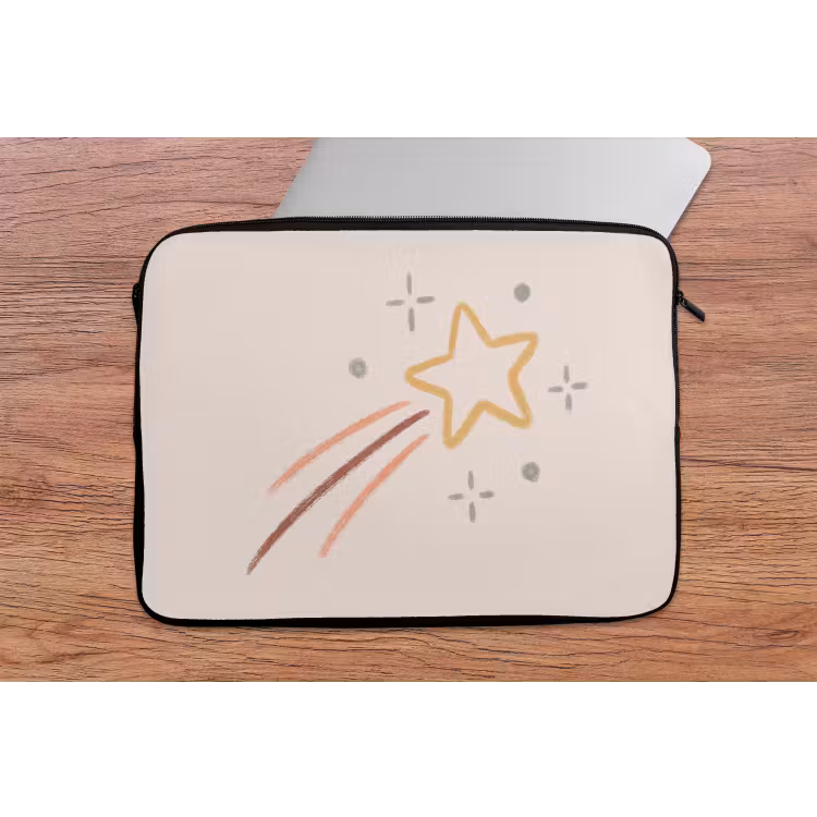Laptop Sleeve - Star - Falling - Illustration - Pastel — 2