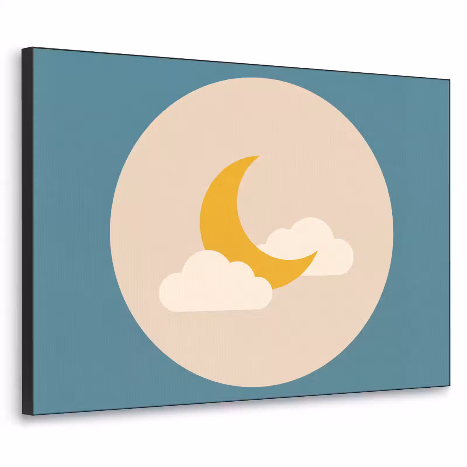 Art Frame - Moon - Clouds - Nature - Abstract - Yellow — 1