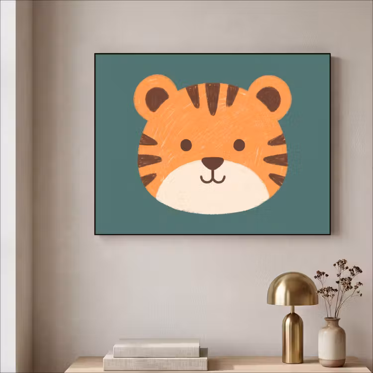 Art Frame - Animals - Head - Orange - Illustration - Modern — 3
